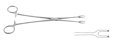 Затискач Schroeder матковий, 2 х зубий, 250мм
